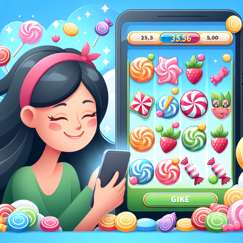 Şeker temalı slot oyunu ve kullanıcı deneyimi ile ilgili bir görsel