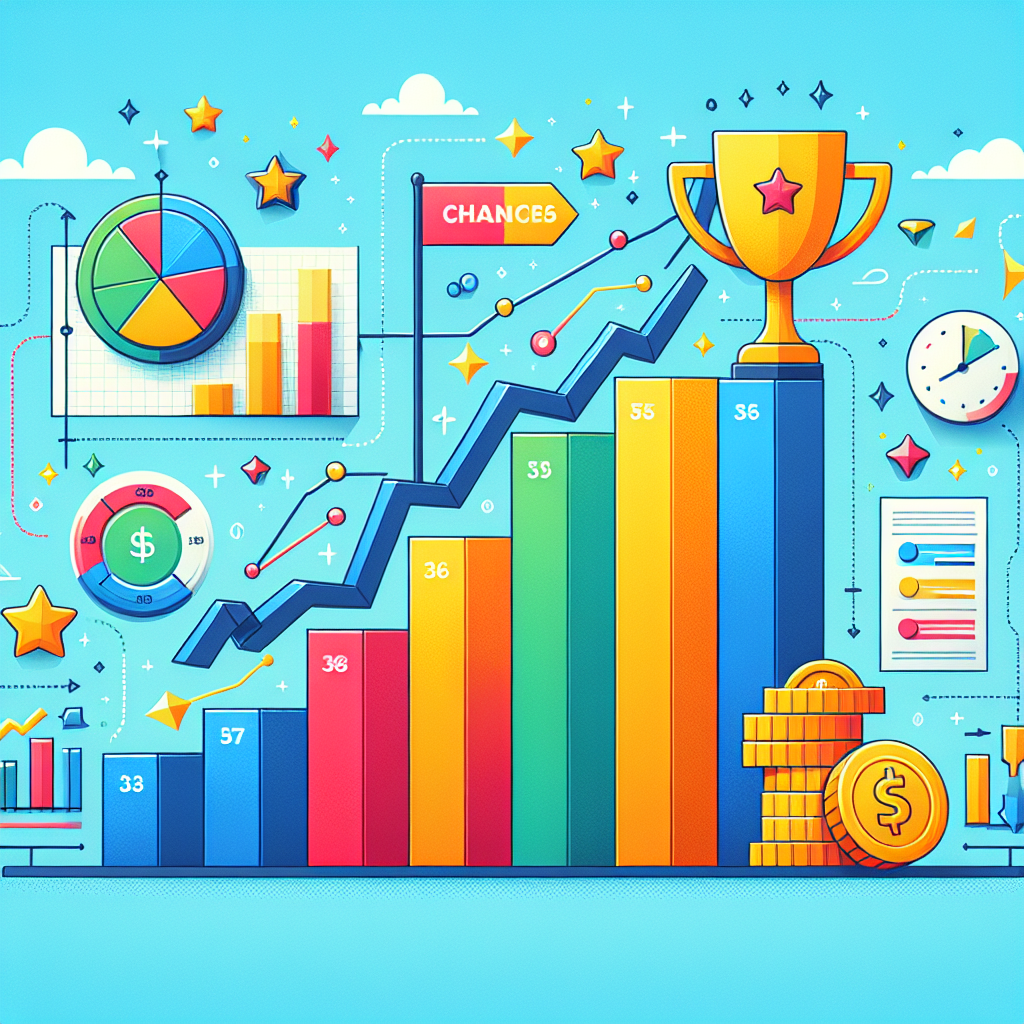 Kazanma şanslarını gösteren bir grafik. Renkli ve anlaşılır bir tasarım.